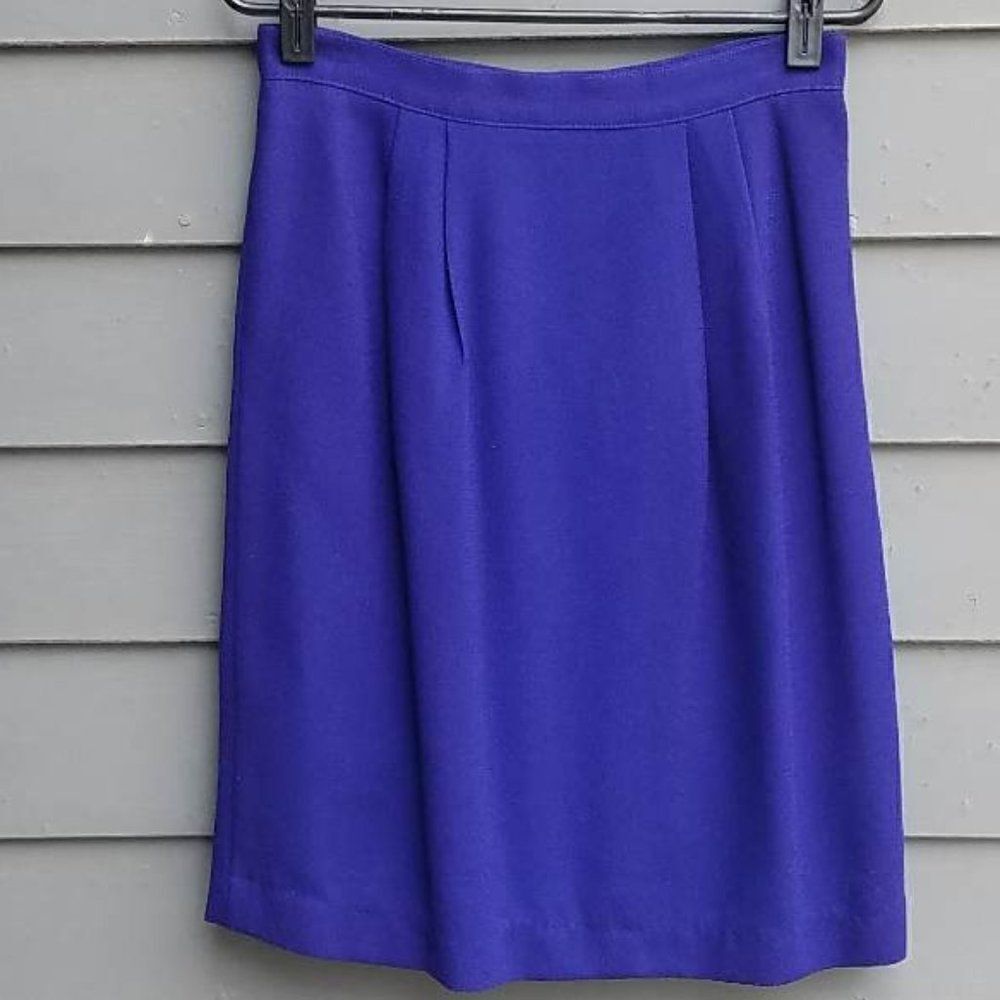 J H Collectibles Blue Wool Skirt size 8